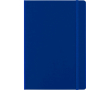 A5 kartonnen gelijnde notitieboek met elastische sluiting kleur blauw