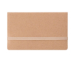 Kartonnen memo map met elastische sluiting en plaknotities kleur bruin