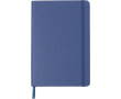 A5 gelijnd notitieboek van gerecycled karton met bladwijzer kleur ultramarijn blauw