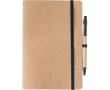 A5-notitieboek van gerecycled karton met pen en blanco vellen kleur zwart