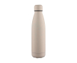 Druppelvrije fles van gerecycled RVS met matte afwerking 700 ml kleur beige