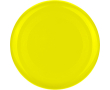 Massieve frisbee van gerecycled plastic met een diameter van 21 cm kleur geel