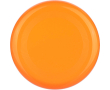 Massieve frisbee van gerecycled plastic met een diameter van 21 cm kleur oranje