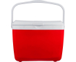 Stevige kunststof koelbox met dubbele wand en handgreep 13 L kleur rood