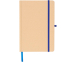 Gelinieerd A5-notitieboek met harde kraftomslag en elastiek kleur blauw