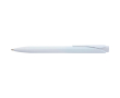 Pen van gerecycled kunststof met clip en blauwe Dokumental-inkt kleur wit