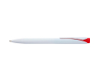 Pen van gerecycled kunststof met clip en blauwe Dokumental-inkt kleur rood