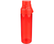 Stevige tritan drinkfles met kliksluiting en handgreep 750 ml kleur rood