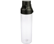 Transparante tritan fles met gekleurde dop en kliksluiting 750 ml kleur zwart