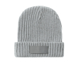 Muts bedrukken van stretchacryl materiaal met label Winter kleur lichtgrijs