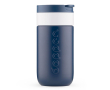 RVS thermobeker voor onderweg met klapdeksel Dopper 300 ml kleur marineblauw