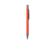 Voordelige pen van gerecycled aluminium met blauwe inkt Eco Alu kleur oranje