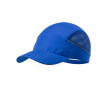 Sportpet van microvezel met mesh-zijkanten kleur blauw