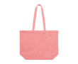 Tas van gerecycled katoen met lange handvatten 140 g/m2 Shop Recycled kleur rood
