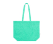 Tas van gerecycled katoen met lange handvatten 140 g/m2 Shop Recycled kleur groen