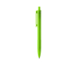 Balpen van gerecycled plastic met drukknop, blauwe inkt kleur lichtgroen