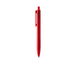 Balpen van gerecycled plastic met drukknop, blauwe inkt kleur rood