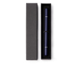 2-in-1 pen met metalen behuizing, potloodpunt én blauwe inkt kleur marineblauw