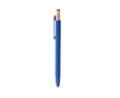 Matte balpen van gerecycled aluminium, blauwe inkt kleur koningsblauw