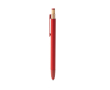 Matte balpen van gerecycled aluminium, blauwe inkt kleur rood