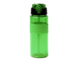 Sportfles van plastic met doseerdop en rietje 700ml kleur groen