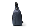 Crossbodytas van katoen met ritsen en verstelbare band kleur marineblauw