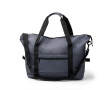 Multifunctionele tas van gerecycled katoen met schouderband kleur marineblauw