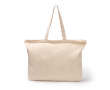Katoenen tas met ritssluiting en bodemvouw 230 g/m2 kleur naturel