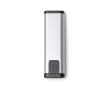Ultraplatte aluminium multitool met zaklamp van 70 lumen kleur zilver