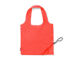 Opvouwbare boodschappentas van plastic met trekkoord kleur rood