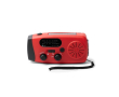 Multifunctionele noodradio met zaklamp en SOS-sirene 2000mAh kleur rood