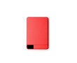 Magnetische powerbank van aluminium met snelladen 5.000 mAh kleur rood