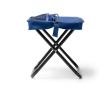 Compacte opvouwbare polyester stoel met hoes en zakken kleur koningsblauw