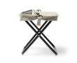 Compacte opvouwbare polyester stoel met hoes en zakken kleur beige
