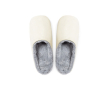 Unisex katoenen slippers met zachte badstofvoering kleur naturel