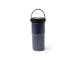 Thermosbeker van roestvrij staal met rietje en doseerdop 600 ml kleur marineblauw