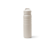 Thermosfles van gerecycled roestvrij staal met rietje 710ml kleur beige