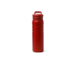 Thermosfles van gerecycled roestvrij staal met rietje 710ml kleur rood