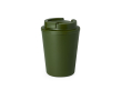 Dubbelwandige, gerecyclede plastic afhaalbeker van 300 ml kleur groen