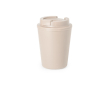 Dubbelwandige, gerecyclede plastic afhaalbeker van 300 ml kleur naturel