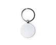 Draaibare metalen sleutelhanger met matte afwerking kleur grijs