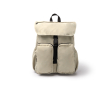 Nylon rugzak met ruim compartiment en koordsluiting PC 15'' kleur beige