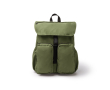 Nylon rugzak met ruim compartiment en koordsluiting PC 15'' kleur donkergroen