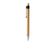 Bamboe pen met translucente details en blauwe inkt kleur zwart
