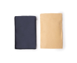 Lichte RPET-microvezelhanddoek met overlockrand 200 g/m2 kleur marineblauw