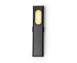 Ultraplatte dubbele zaklamp met magneet en clip, 3 standen kleur zwart