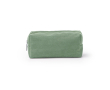 Toilettas van ribfluweel met ritssluiting en binnenvoering kleur pastel groen