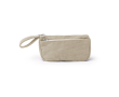 Toilettas van ribfluweel met dubbel compartiment en ritssluiting kleur beige