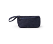 Toilettas van ribfluweel met dubbel compartiment en ritssluiting kleur marineblauw