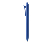 Pen met bijpassende klemclip, mat kunststof en blauwe inkt kleur koningsblauw